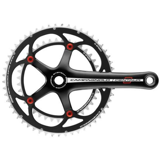 Campagnolo CRANKSTEL CA CENTAUR R&B PT 10V ALM 175 39/53 ZWART/ROOD