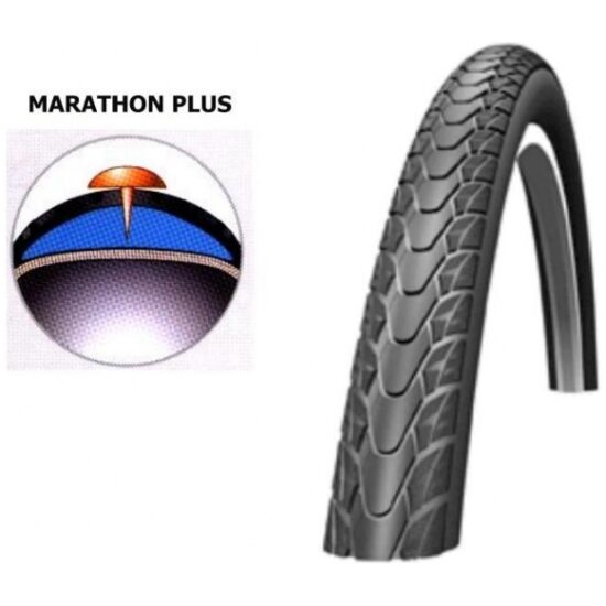 Schwalbe BUB 26X13/8 SC R MARATHON PLUS SG ZW ZWART