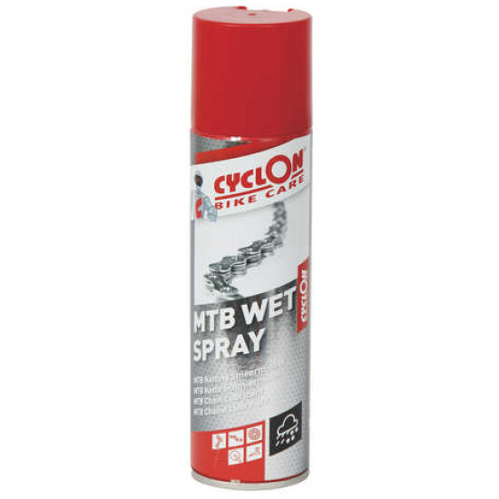 Cyclon Kettingspray Cycl Wet spray 250ml ROOD