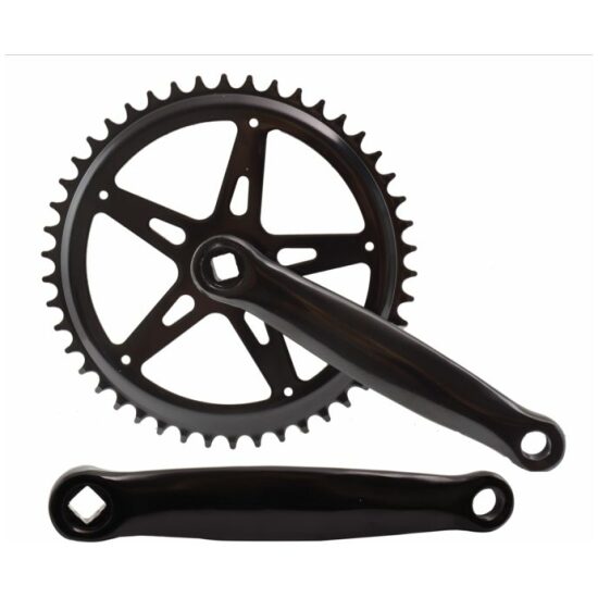 Unbranded Crankset spieloos 46T/170 1/8 staal Zwart