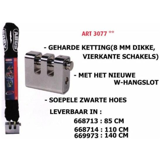 Abus 92W 8KS/140 / CHAIN ZWART