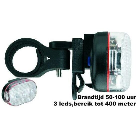 Torch KOPLAMP BATTERIJ 4019 1LED STUURBEV INCL.BATTERIJEN 2XAAA ZWART