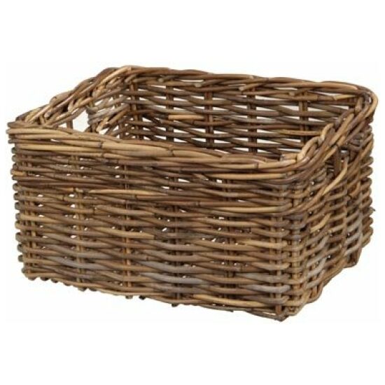 Cordo Mand rotan transportmand 48x38x29 vergrijsd Bruin