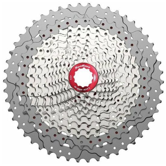 Sunrace 12v Cassette 12V 11/50T Sunr CSMZ90/grijs 11,13,15,17,19,21,24,28,32,36,42,50T Zilver