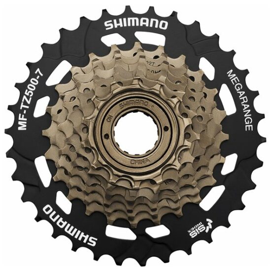 Shimano 7v Freewheel 7V 14/34T Shim TZ500 Bruin/Zwart