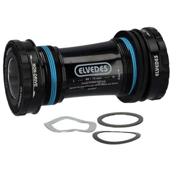 Elvedes Trapas-cupset Elv/Sram GXP BSA threadfit mtb/road 68/73 BB-lagers 2422mm Zwart