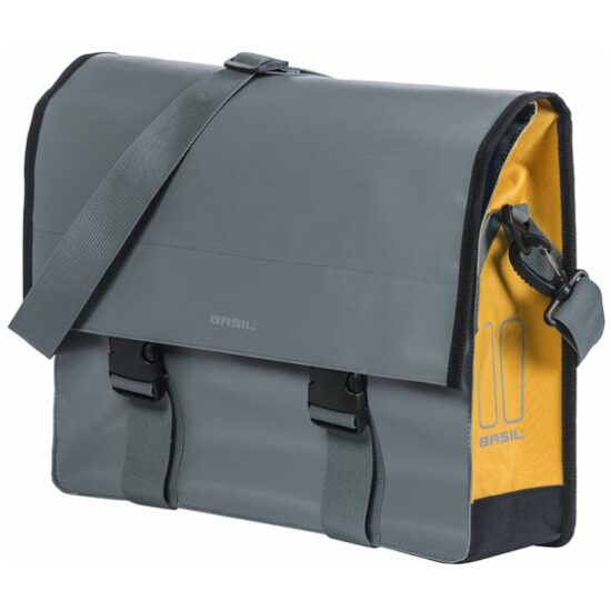 Basil Tas pakaf Bas Urban Load messenger grijs/geel 15-17ltr 17769 Stormy Grey/Gold