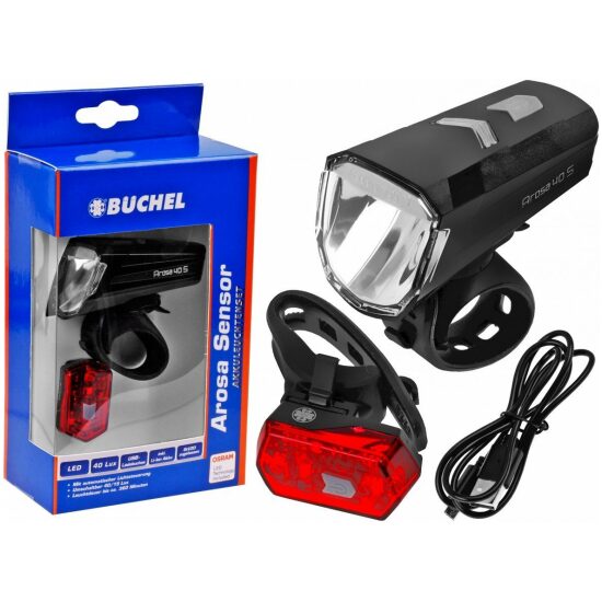 Buchel Lampset accu Buch Arosa 40 Sensor + Micro light usb 40/15lux