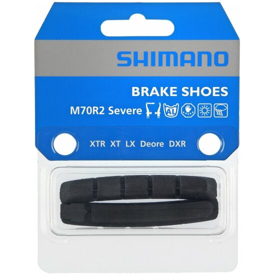 Shimano Remrubber V-brake Shim M70R2 XTR natweer +1mm los p/paar BR-M970/770 Y8AA98200 ZWART