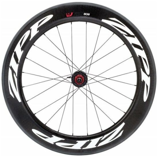 Zipp Wiel a 808 tubular 24 spk sram body classic w Zwart