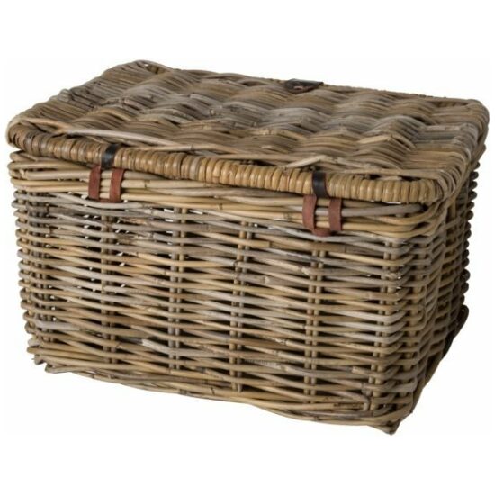 Fast Rider Mand riet/rotan FR m/deksel naturel 45x35x25 inh.24ltr 20065812 Grijs - Afbeelding 2