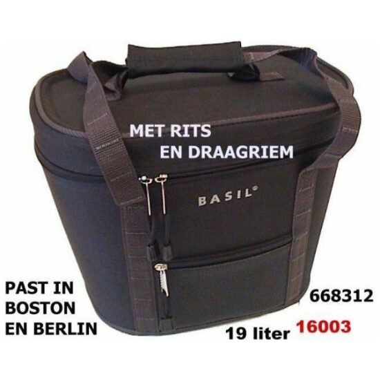 Basil TAS INZET MILANO ZWART 19LITER