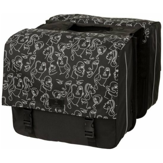 Fastrider Tas dubbel FR Livia trend MIK/print 33ltr 36x31x15 20112902-0203 Zwart