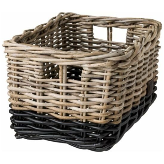 Fastrider mand rotan FR Nero Medium/naturel 17ltr 40x30x25 0702-000 Zwart