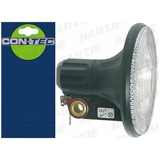 Contec KOPLAMP HALOGEEN NAAFDYN M/SWITCH ZWART