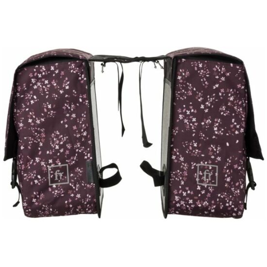 Fastrider Tas dubbel FR Nara aubergine/mini flower 33ltr 36x31x15 20110901-541 Paars - Afbeelding 2