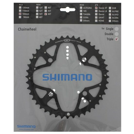 Shimano Xt Kett.blad Shim 44T/104mm FC-M760 XT Y1F898030 BLACK