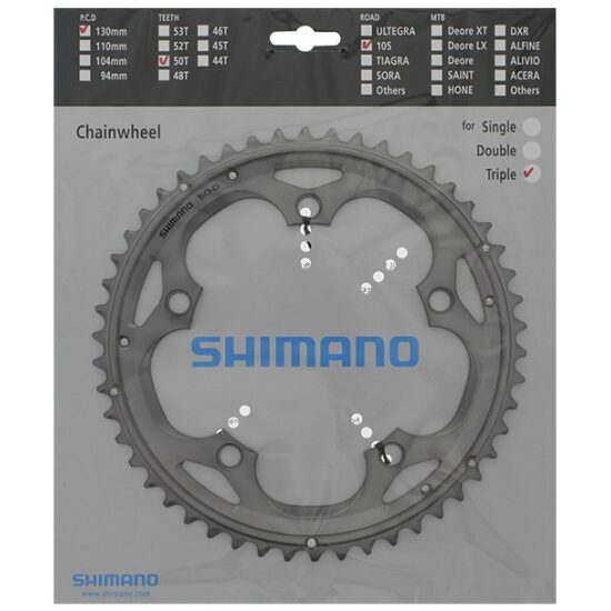 Shimano 105 Kettingblad 10V Shim 50T/130 FC-5703 105 zilver Y1M498030 SILVER