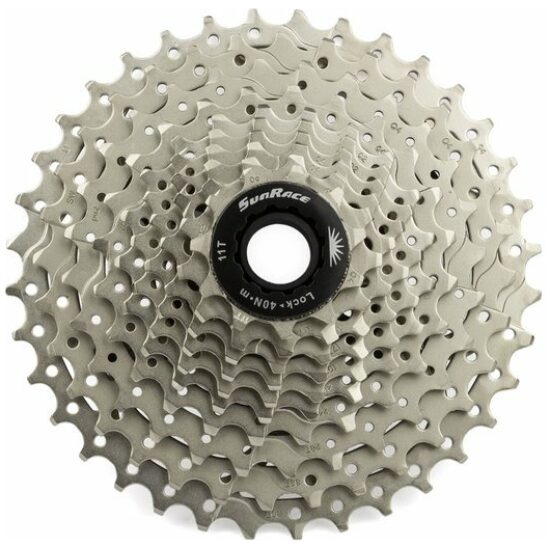 Sunrace 10v Cassette 10V 11/36T Sunr CSMS1 11,13,15,17,19,21,24,28,32,36T Zilver