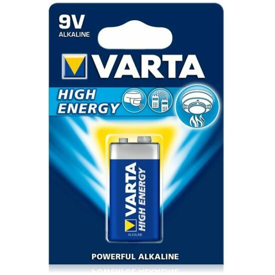 Varta Batterij 9V E-block plat alkaline High Energy MN1604/4922/transistor/6LP3146 Blauw