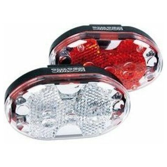 Simson Lampset batt 5-Led Duo Ledje wit/rood 020757 Wit / Rood