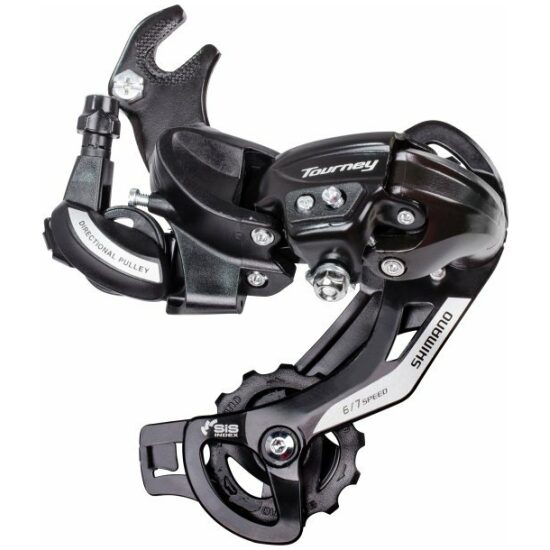 Shimano 6v/7v A.Derailleur 6/7V Shim RDTY500 Tourney m/haak Zwart - Afbeelding 2