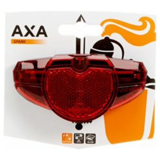 Axa A.licht/reflector batt 1-led Spark Steady 50-80mm 93954995SC Zwart