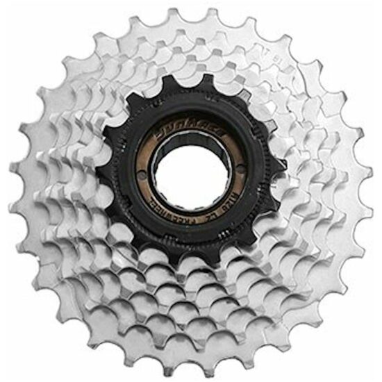 Sunrace freewheel 14-28t Chroom