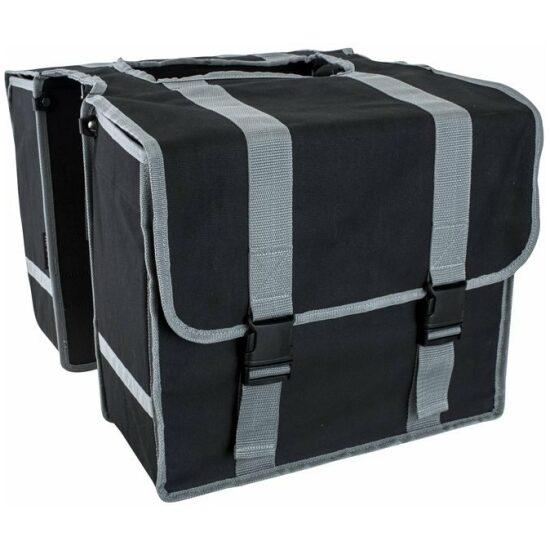 Traffic Tas dubbel canvas 34.5ltr 30x36x16/grijs 20049331 Zwart - Afbeelding 2