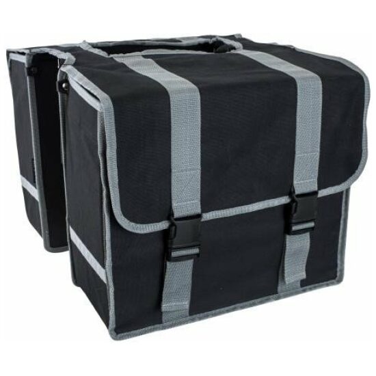 Traffic Tas dubbel canvas 34.5ltr 30x36x16/grijs 20049331 Zwart