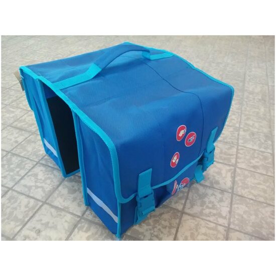 Fast Rider Tas dubb kind FR 07461 Fish-blauw inh.18ltr 30x27x11