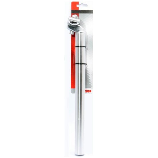 Simson Zadelpen 25.4 kop aluminium zilver