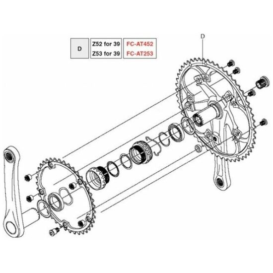 Campagnolo FC-AT253 ZILVER