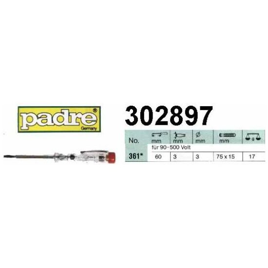 Padre GRS SPANNINGZOEKER 90-500 VOLT