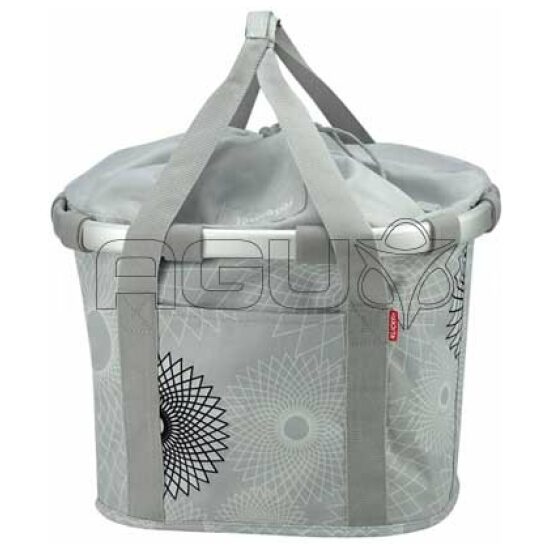 Klickfix Bikebasket Crystals Light Grey