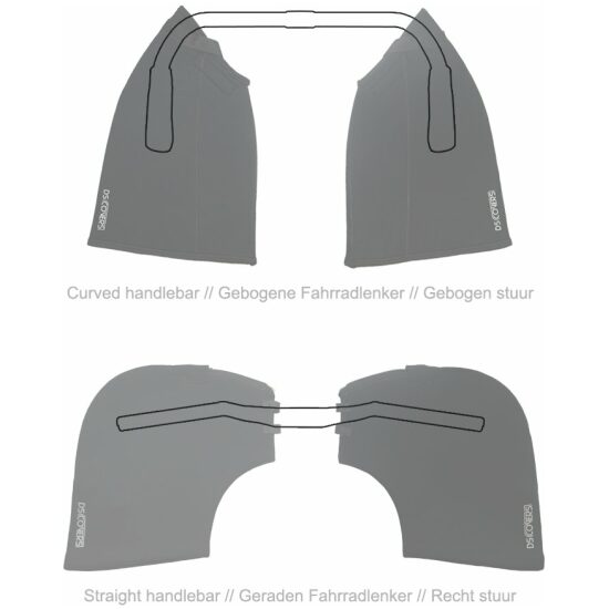 Ds Covers Handwarmers moffen DS curved arcs (gebogen stuur) Zwart