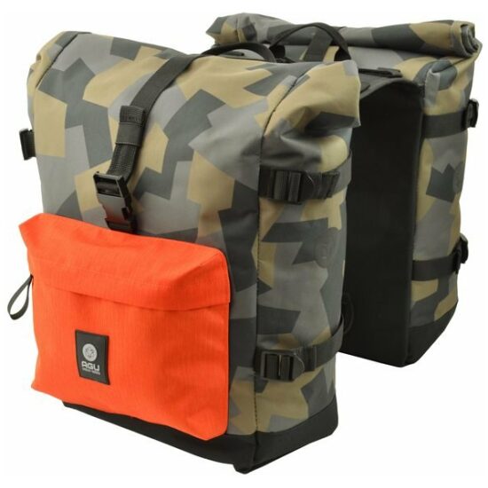 Agu h2o roll-top dubbele fietstas urban camo 414966 Oranje