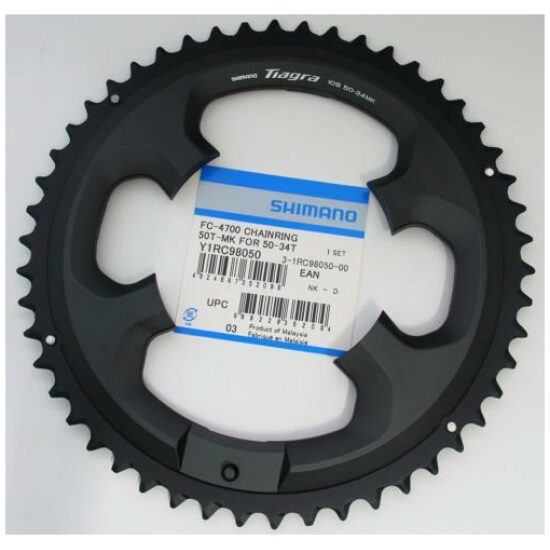 Shimano 10v Kettingblad Shim 10Vx2 50T/110 (MK) FC-4700 Tiagra 50-34T Y1RC98050 Black