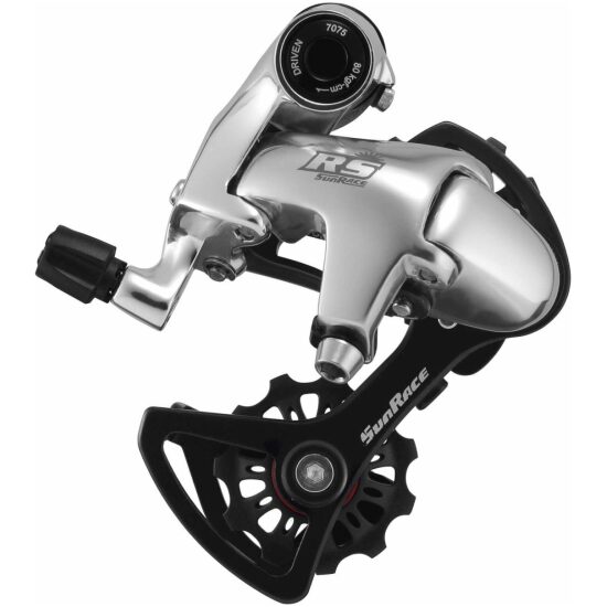 Sunrace A.Derailleur 9/10V Sunr RS2 kort zilver/zwart