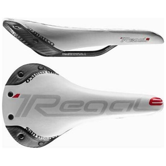 Selle San Marco ZADEL SM REGALE CARBON FX WI/ZW Wit/Zwart