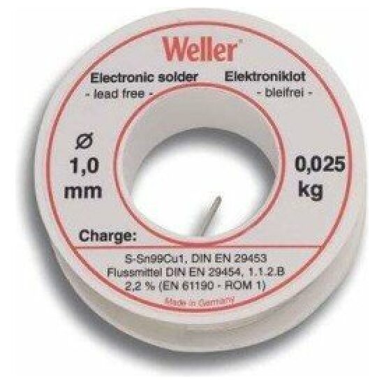 Weller Gereedsch Soldeer 1.0mm loodvrij EL99 100gr