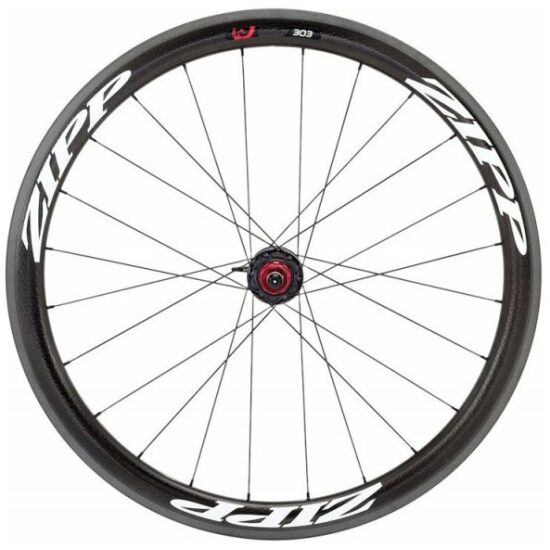 Zipp Wiel a 303 tubular 24 spk sram body classic w Zwart