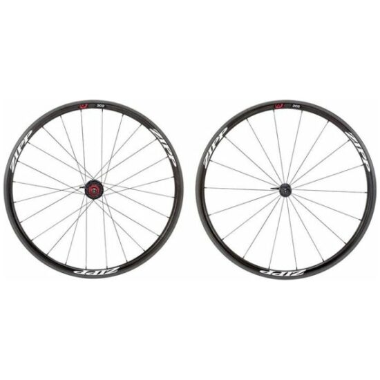 Zipp Wiel v 202 carbon clincher 18 spk classic whi Zwart