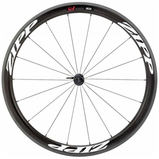 Zipp Wiel v 303 tubular 18 spk classic white Zwart