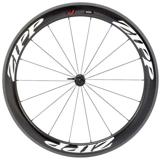 Zipp Wiel v 404 carbon clincher 18 spk classic whi Zwart