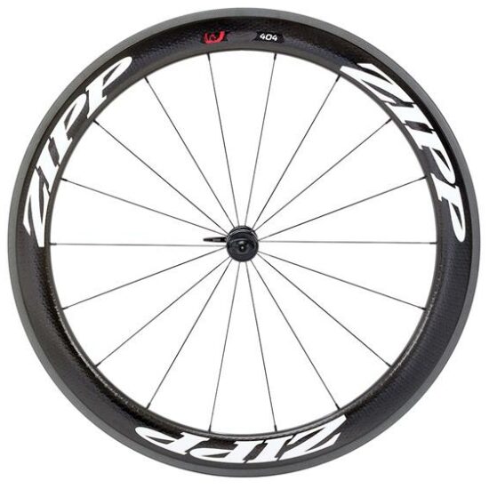 Zipp Wiel v 404 tubular 18 spk classic white Zwart