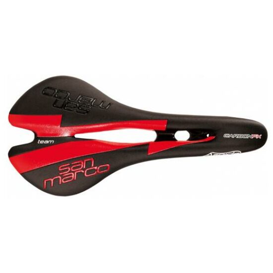 Selle San Marco ZADEL SM ASPIDE CARBON FX OPEN TEAM ZWART/ROOD