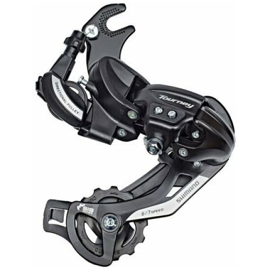 Shimano 6v/7v A.Derailleur 6/7V Shim RDTY500 Tourney m/haak Zwart