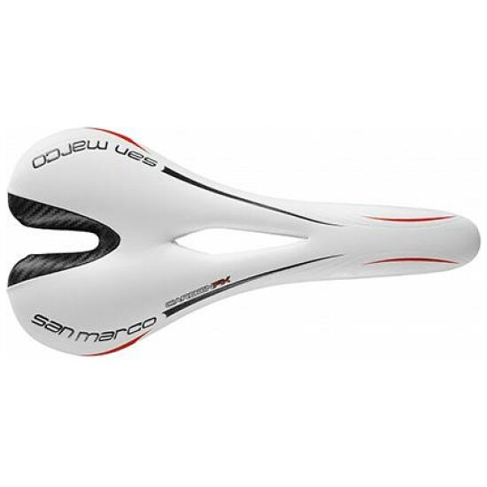 Selle San Marco ZADEL SM ASPIDE CARBON FX ARROWHEAD WI/ZW WIT/ZWART