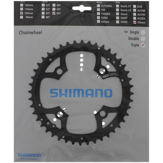 Shimano Kettingblad 44T/104 Shim 9V FC-M540 Deore tbv kett.rand Y1FM98100 BLACK